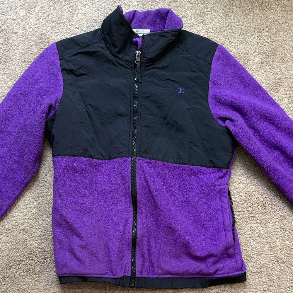 Champion Women's Purple and Black Hoodie